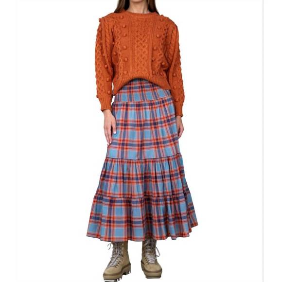 NEW OLIVIA JAMES THE LABEL izzy skirt in vail tartan